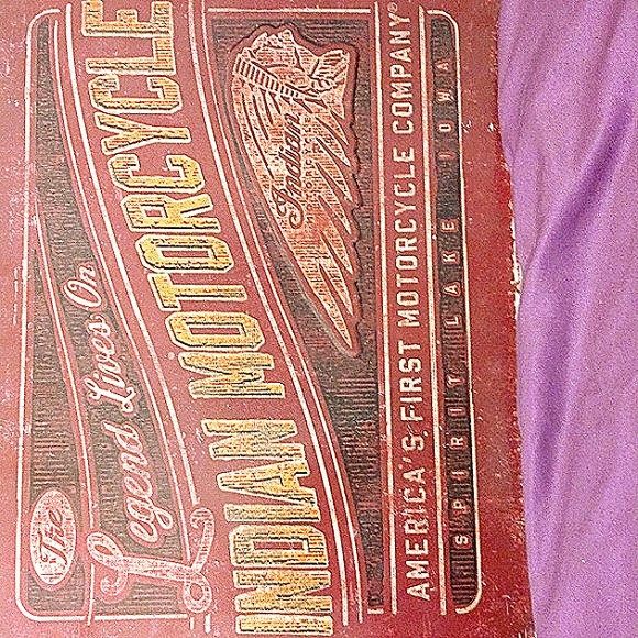 Vintage Indian Motorcycle Company, The Legend Lived On Wall Sign - Picture 4 of 4